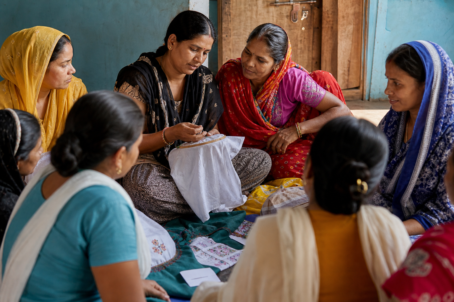 Women in a community empowerment program